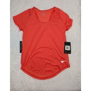 Nike Dri-FIT Women Running Shirt Orange Coral AJ4140-850 XS NEW
